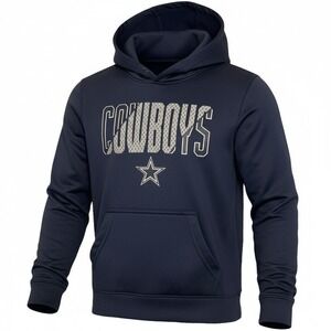 NFL Team Apparel Dallas Cowboys Youth Navy Blue Graphic Fleece Hoodie Sweater